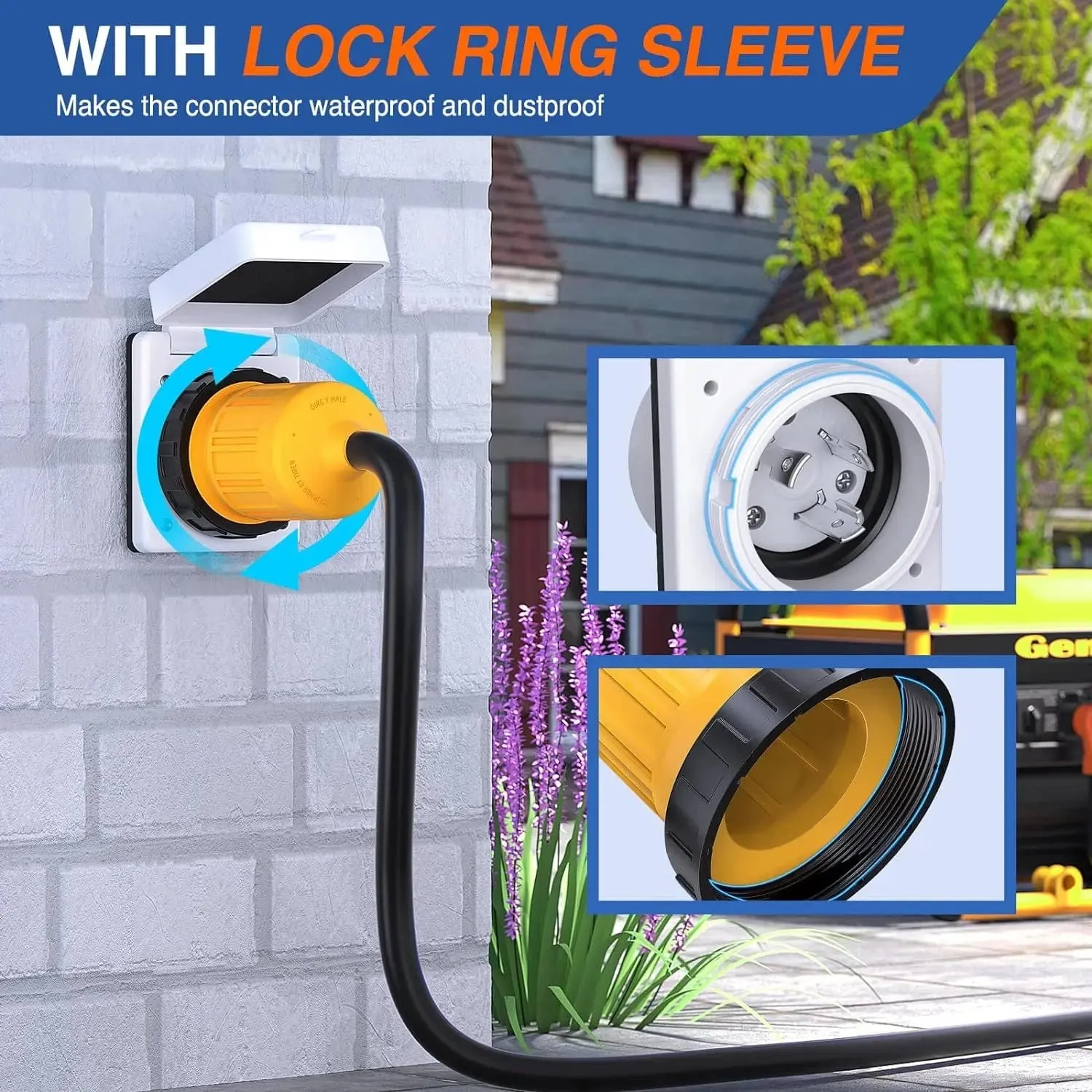 30AMP Shore Power Inlet Receptacle Locking Ring