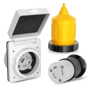 30AMP Shore Power Inlet Receptacle Locking Ring