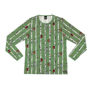 Adult's Woodpecker Long Sleeve Shirt in Moss - 2 Left Size S & L