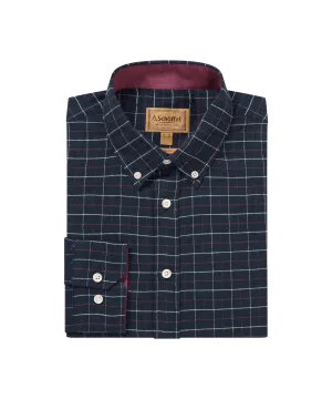 Aldeburgh Tailored Shirt - Navy/Red/Ecru Check