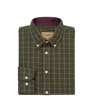 Aldeburgh Tailored Shirt - Woodland/Wine/Ecru Check
