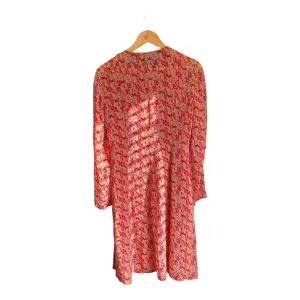 Armand Ventilo Silk Pink Patterned Shirt Dress Size 40 UK Size 8