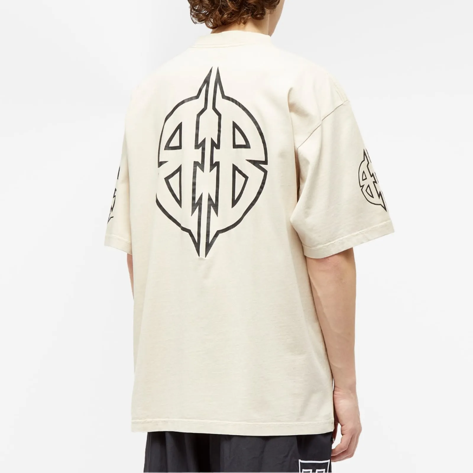 Balenciaga Paris T-shirt, Light Beige & Black