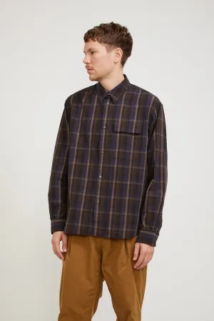 B.D. Holiday Shirt Navy/Brown Check