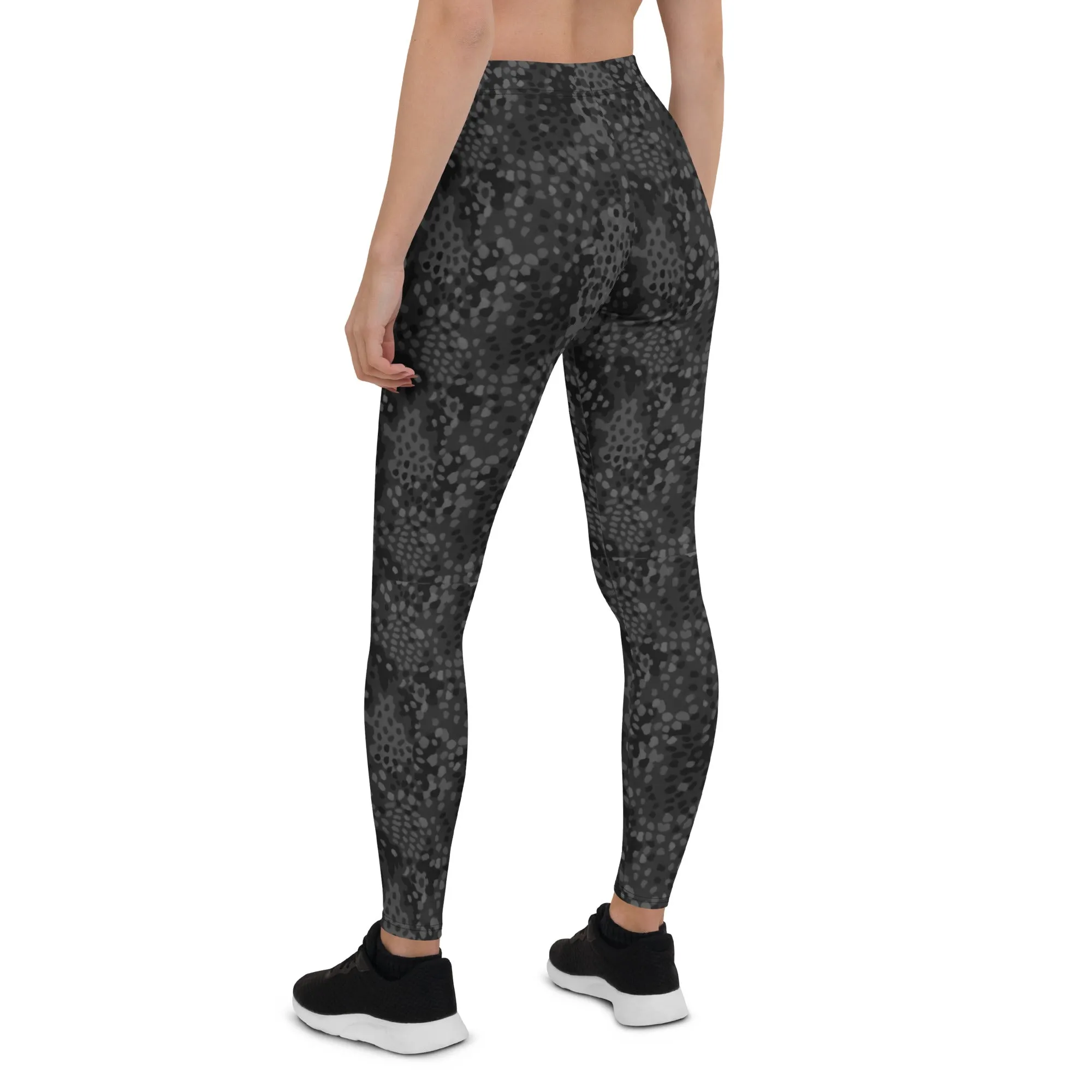 Black Erbsenmuster Pea Pattern Leggings