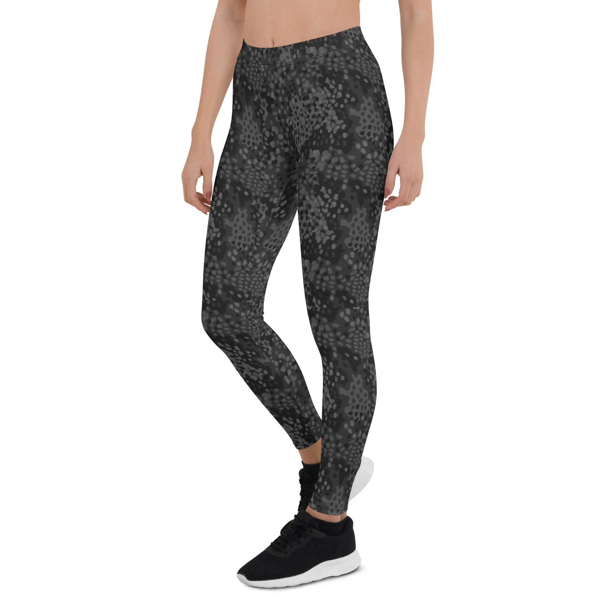Black Erbsenmuster Pea Pattern Leggings