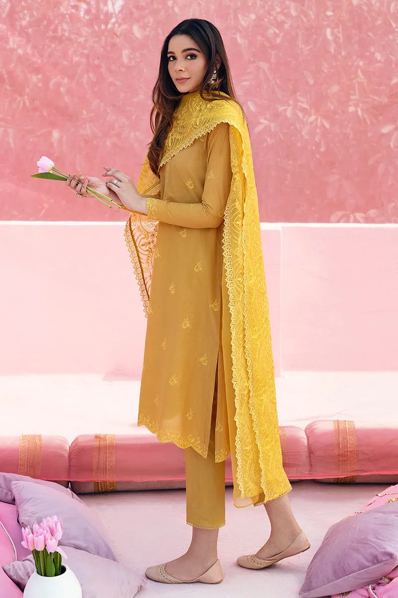 Cross Stitch Mahiri Lawn Collection – MUSTARD CEYLON