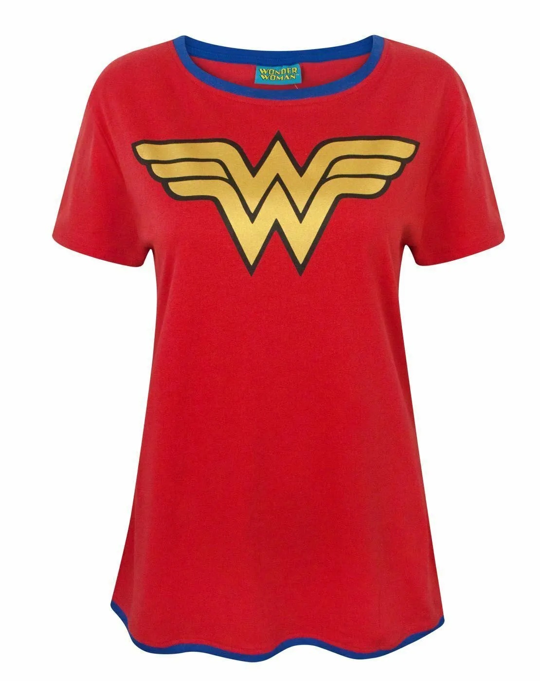 DC Comics Logo Womens Red Short Sleeved T-Shirt