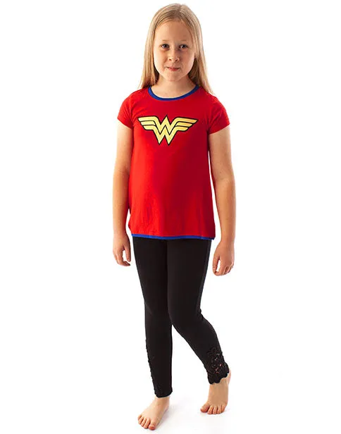 DC Comics Wonder Woman Metallic Logo Girl's T-Shirt