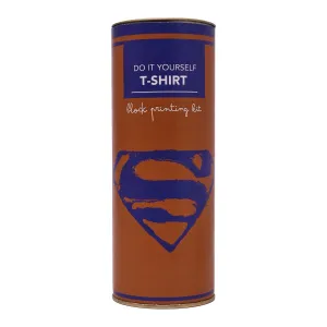 DIY Cotton Tshirt Block Printing kit Blue Superman