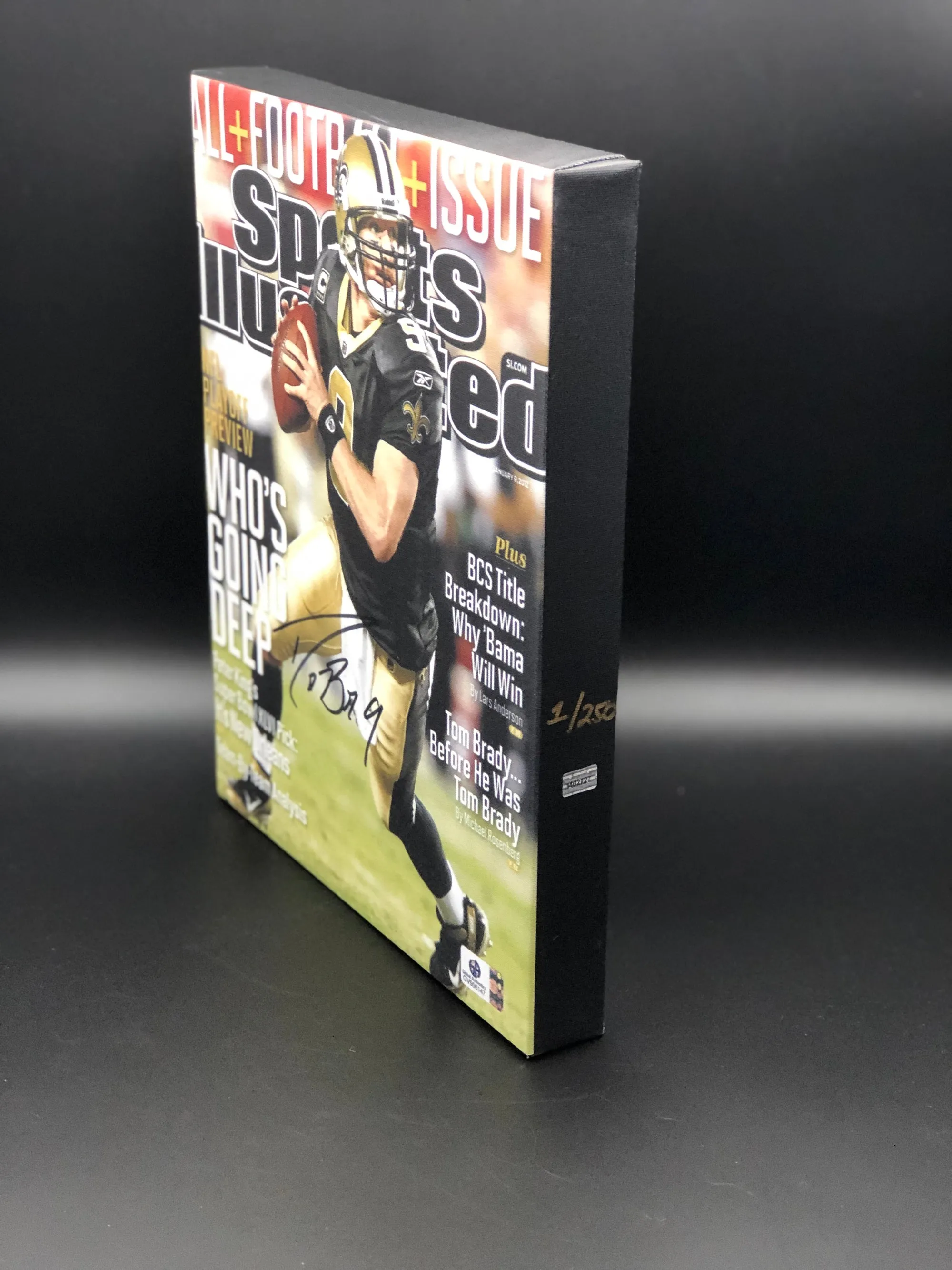 Drew Brees New Orleans Saints Facsimile Autograph 11x14 Canvas Print Wall Art