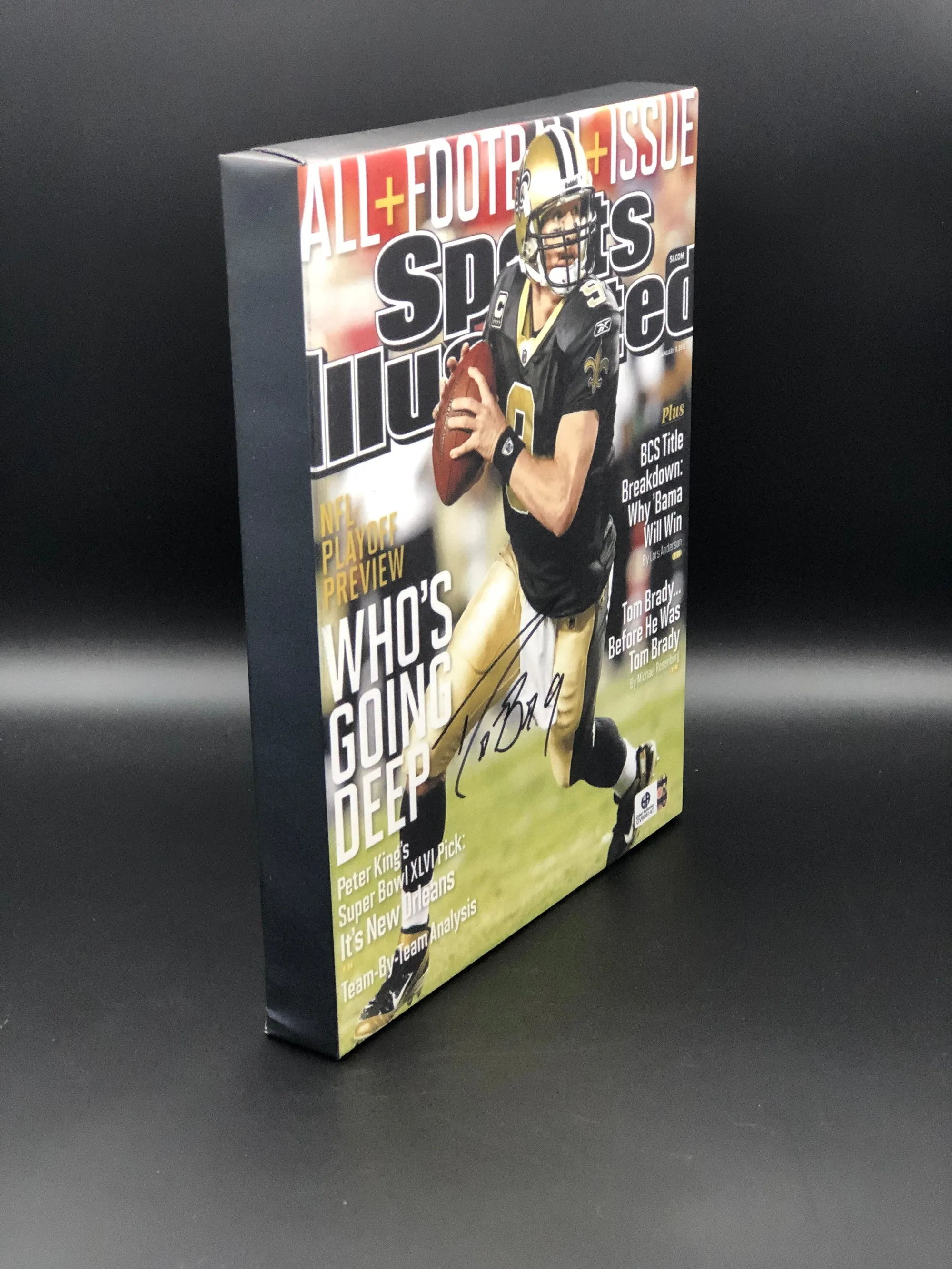 Drew Brees New Orleans Saints Facsimile Autograph 11x14 Canvas Print Wall Art