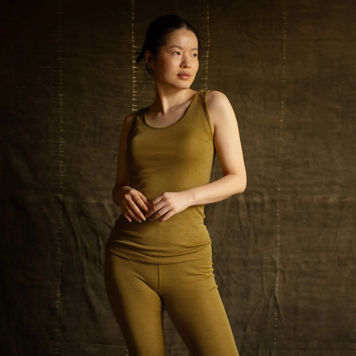 Finch Womens Leggings - Merino Wool & Silk - Pistachio