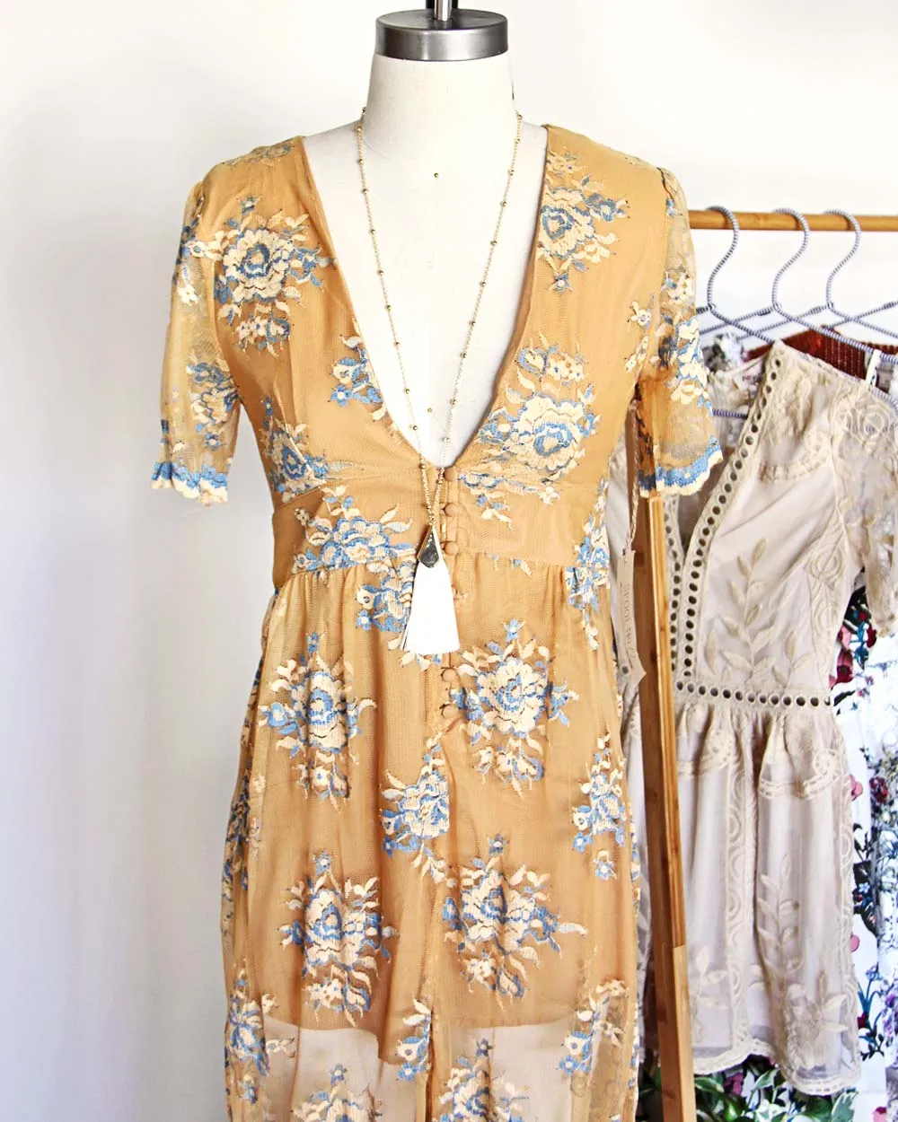 Forsythia Lace Maxi Dress