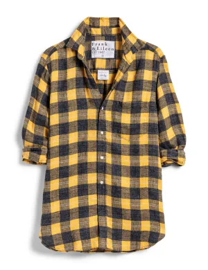 Frank & Eileen - Joedy Woven Button Up in Grey, Yellow Plaid