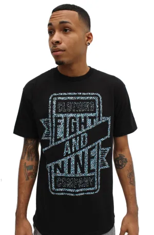 Gamma Blue Metallic Sign Shop T Shirt
