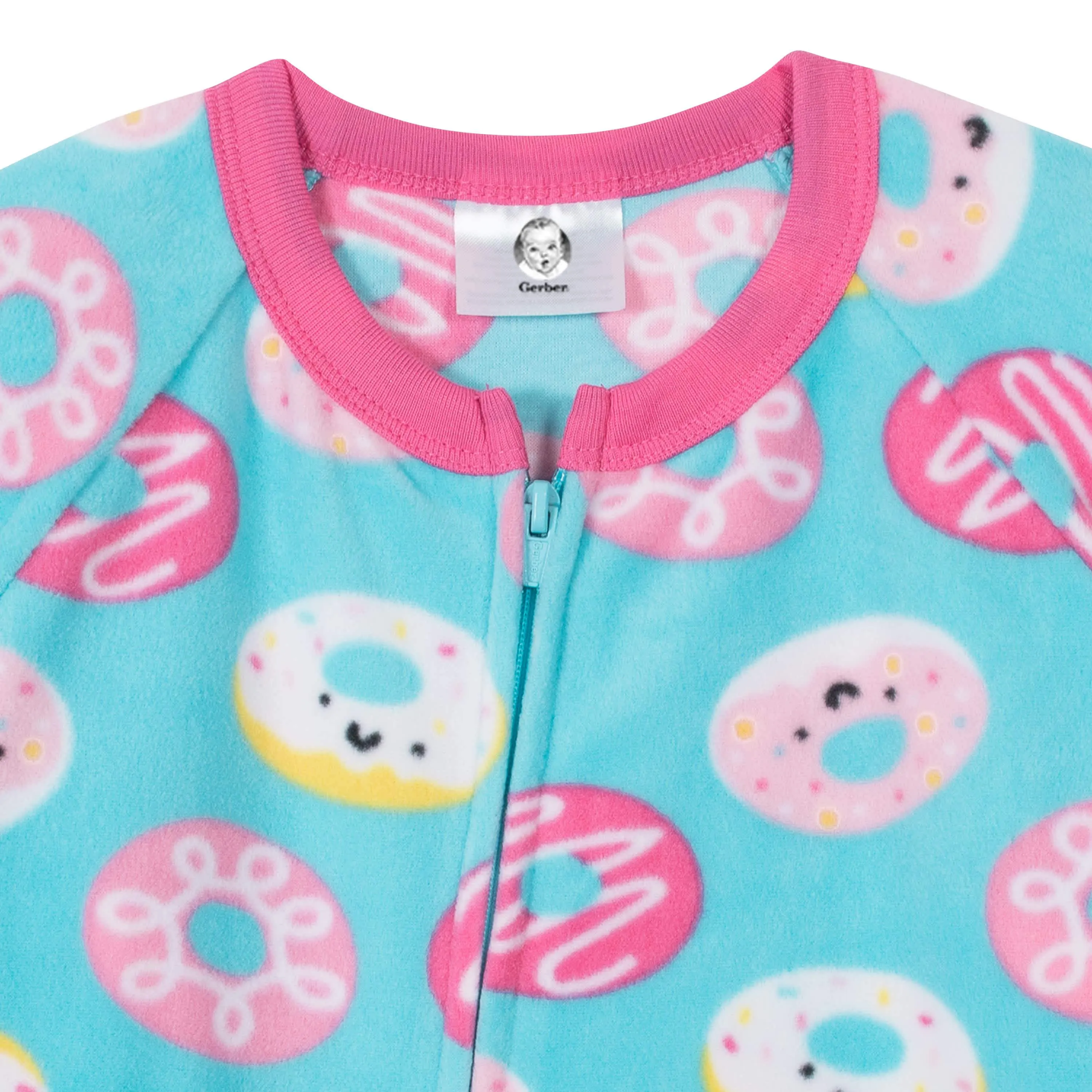Gerber® 4-Pack Toddler Girls Cupcakes & Donuts Fleece Pajamas
