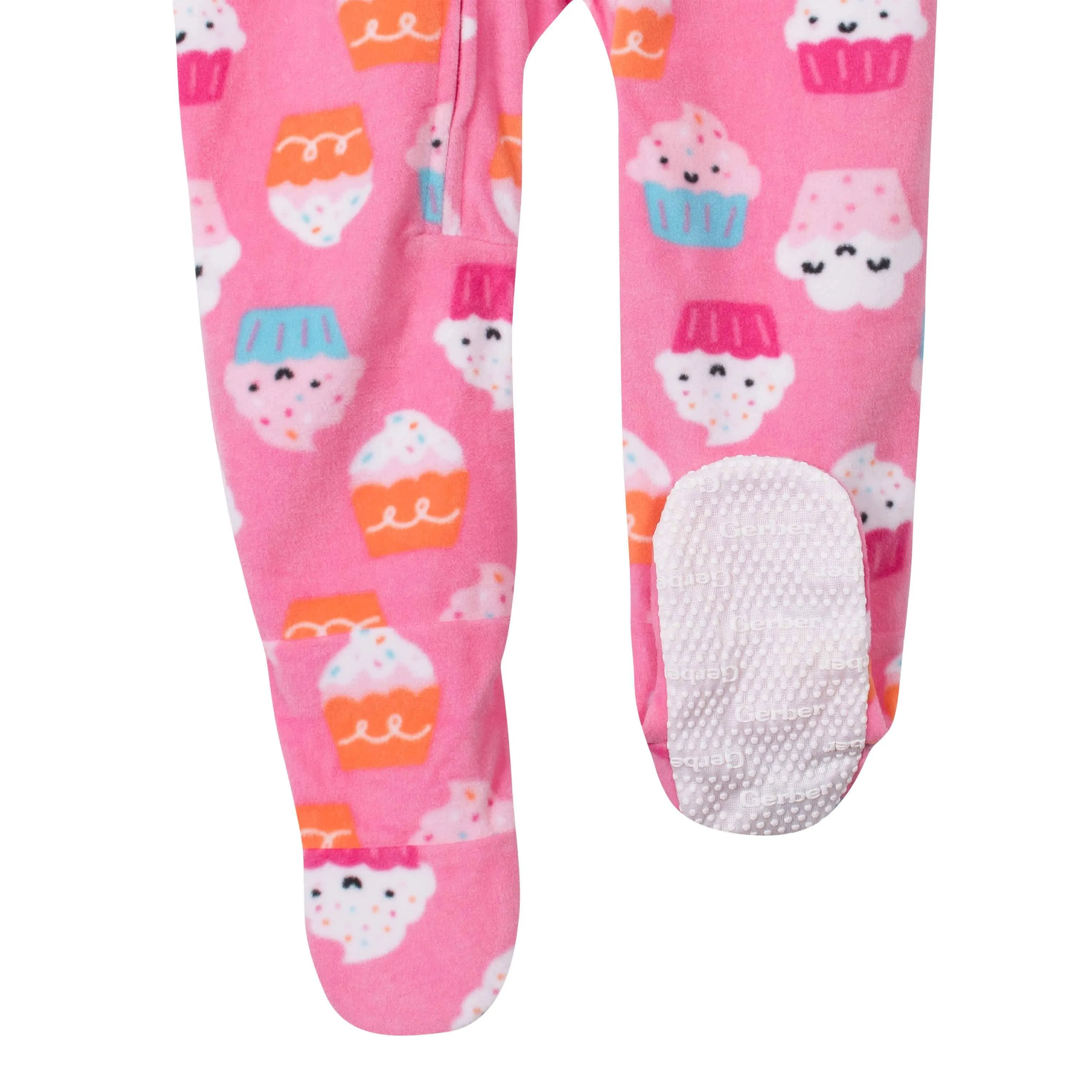 Gerber® 4-Pack Toddler Girls Cupcakes & Donuts Fleece Pajamas