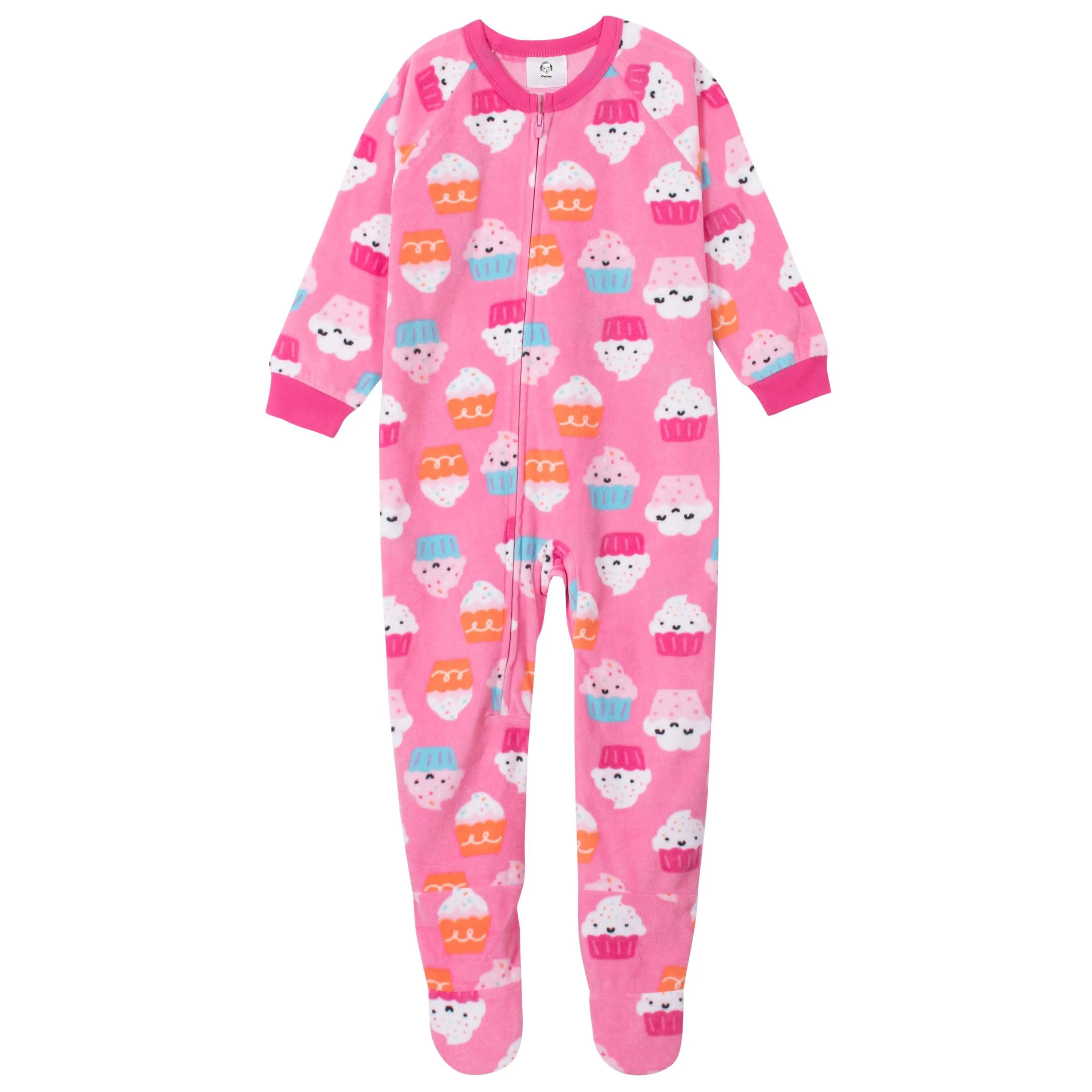 Gerber® 4-Pack Toddler Girls Cupcakes & Donuts Fleece Pajamas