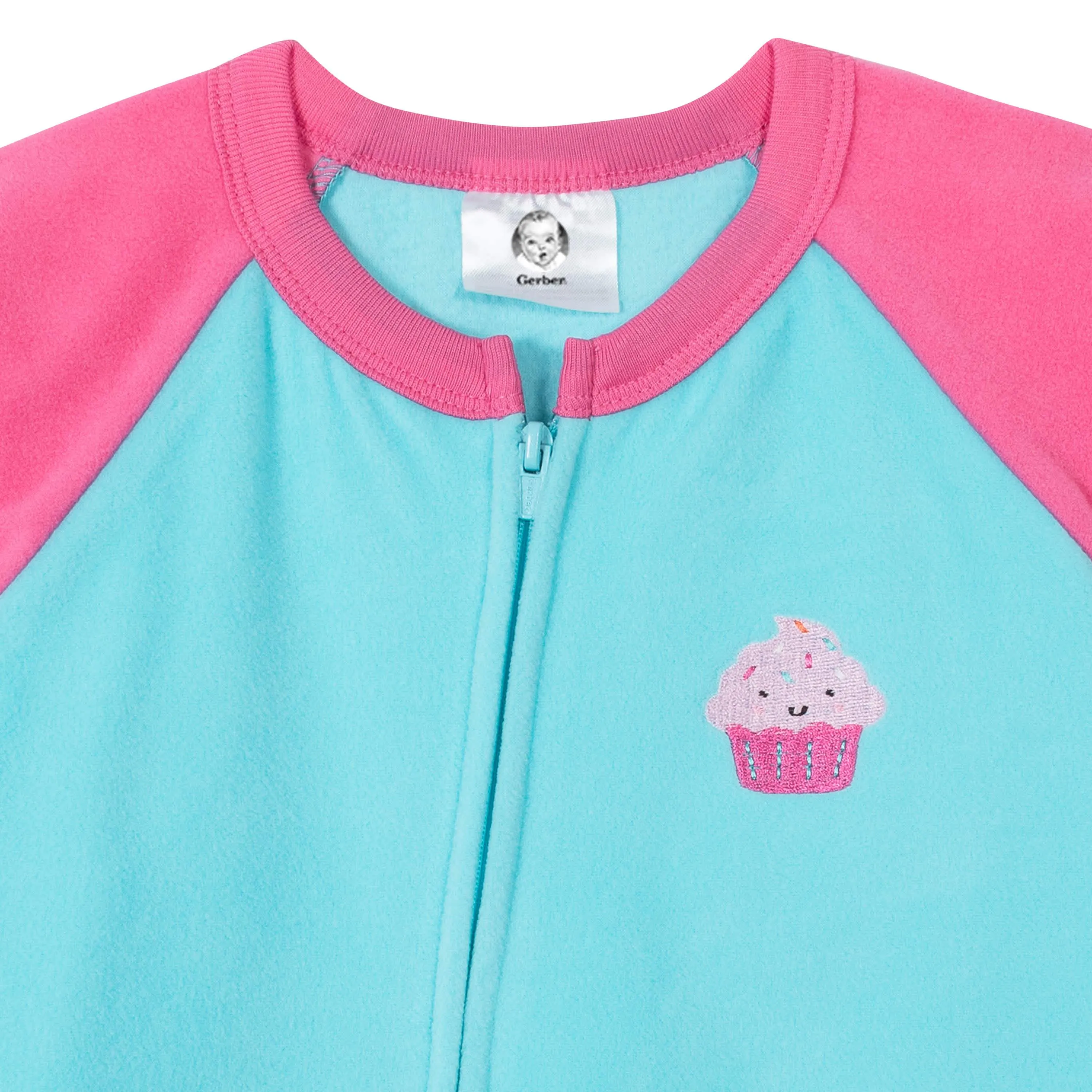 Gerber® 4-Pack Toddler Girls Cupcakes & Donuts Fleece Pajamas