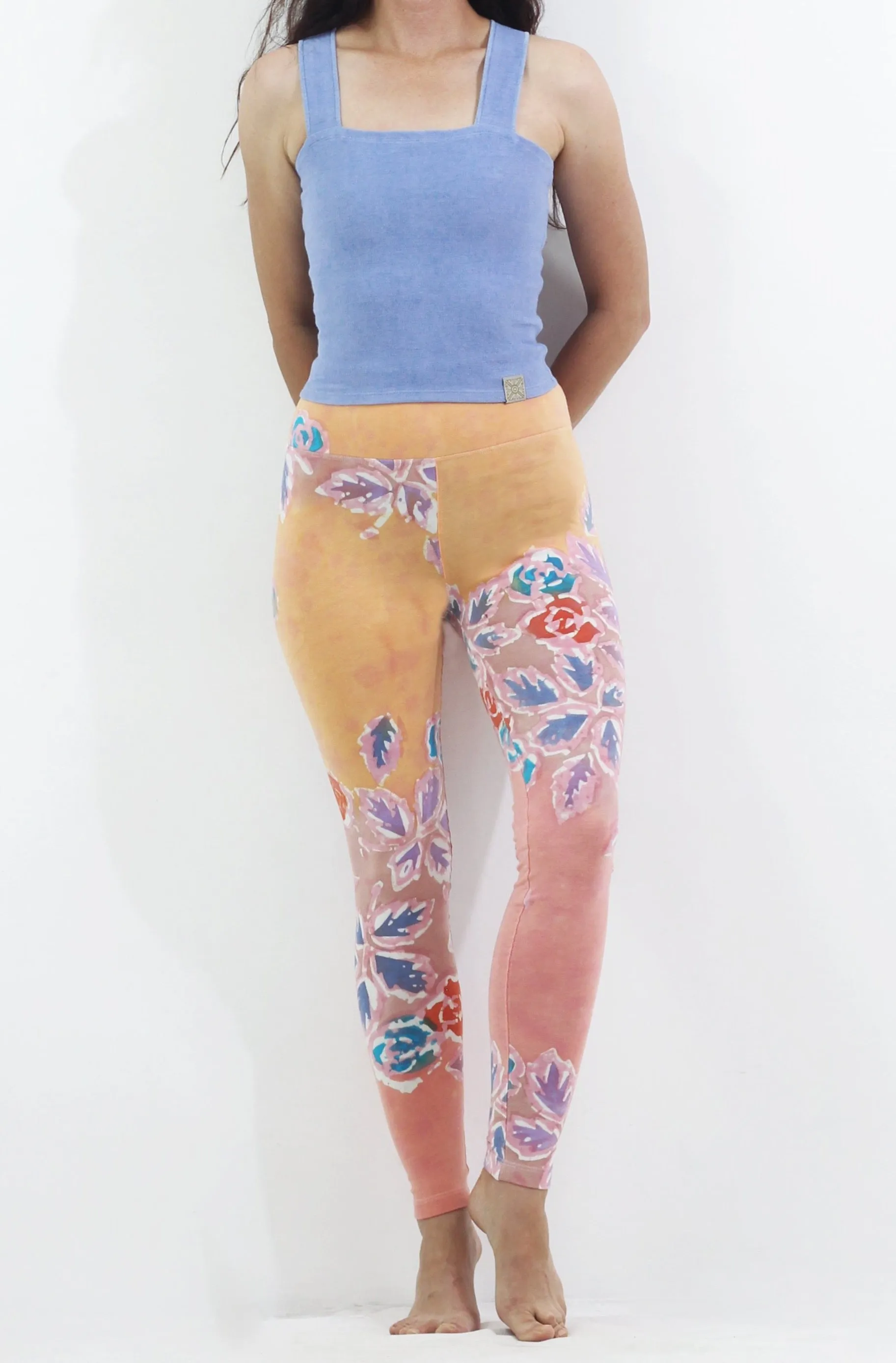 Hand Painted Leggings or Crops - Peachy Cheeks