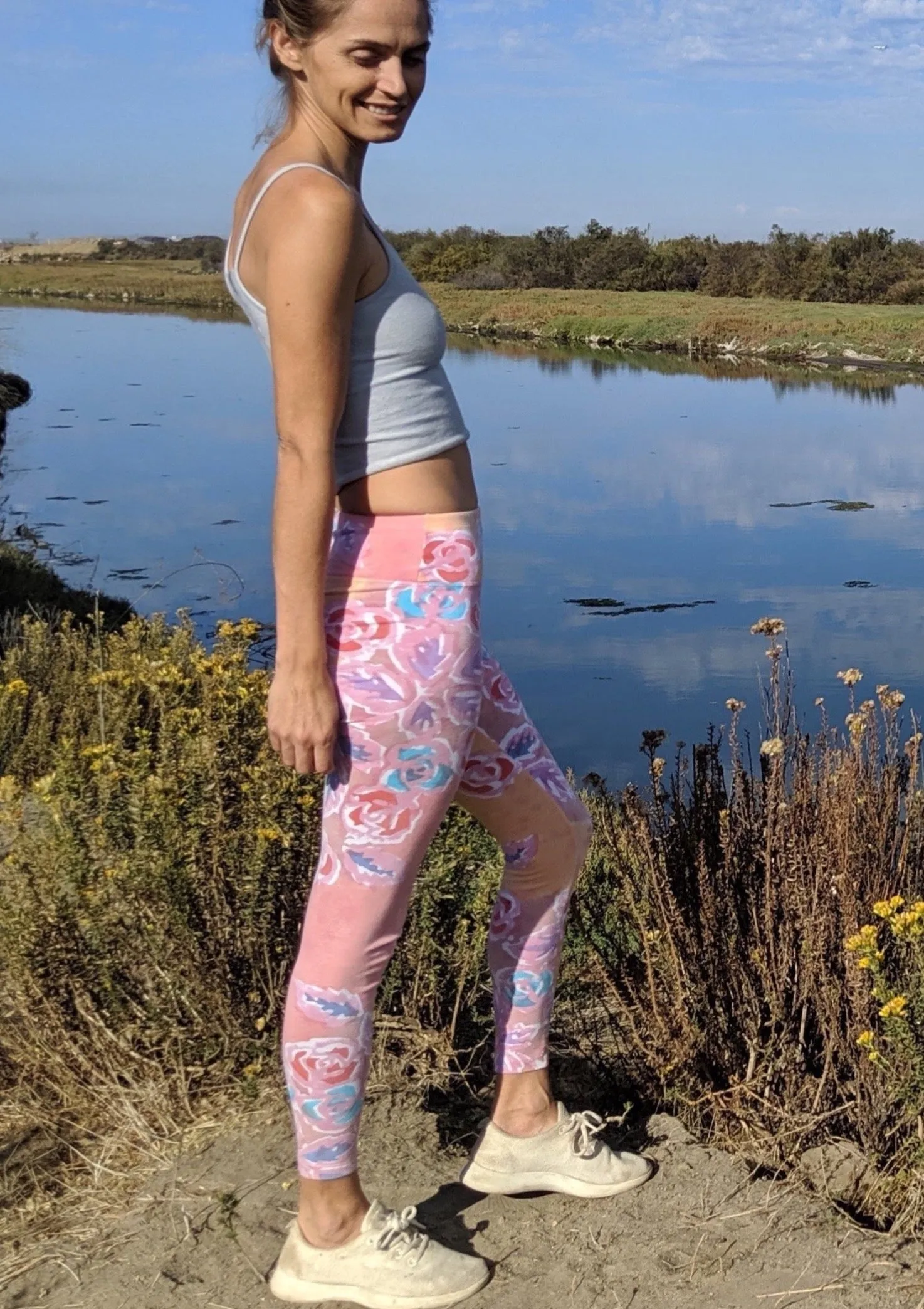 Hand Painted Leggings or Crops - Peachy Cheeks