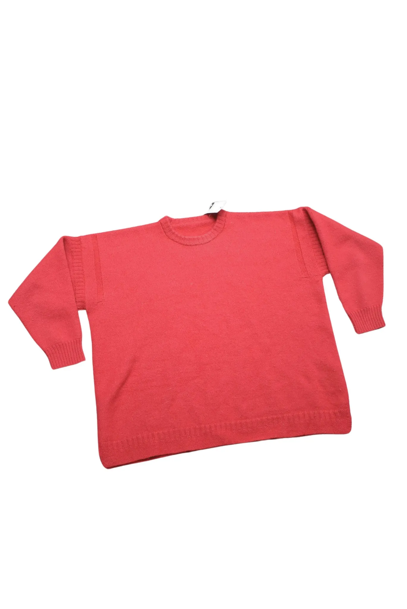 Handmade ruby red knit jumper, L