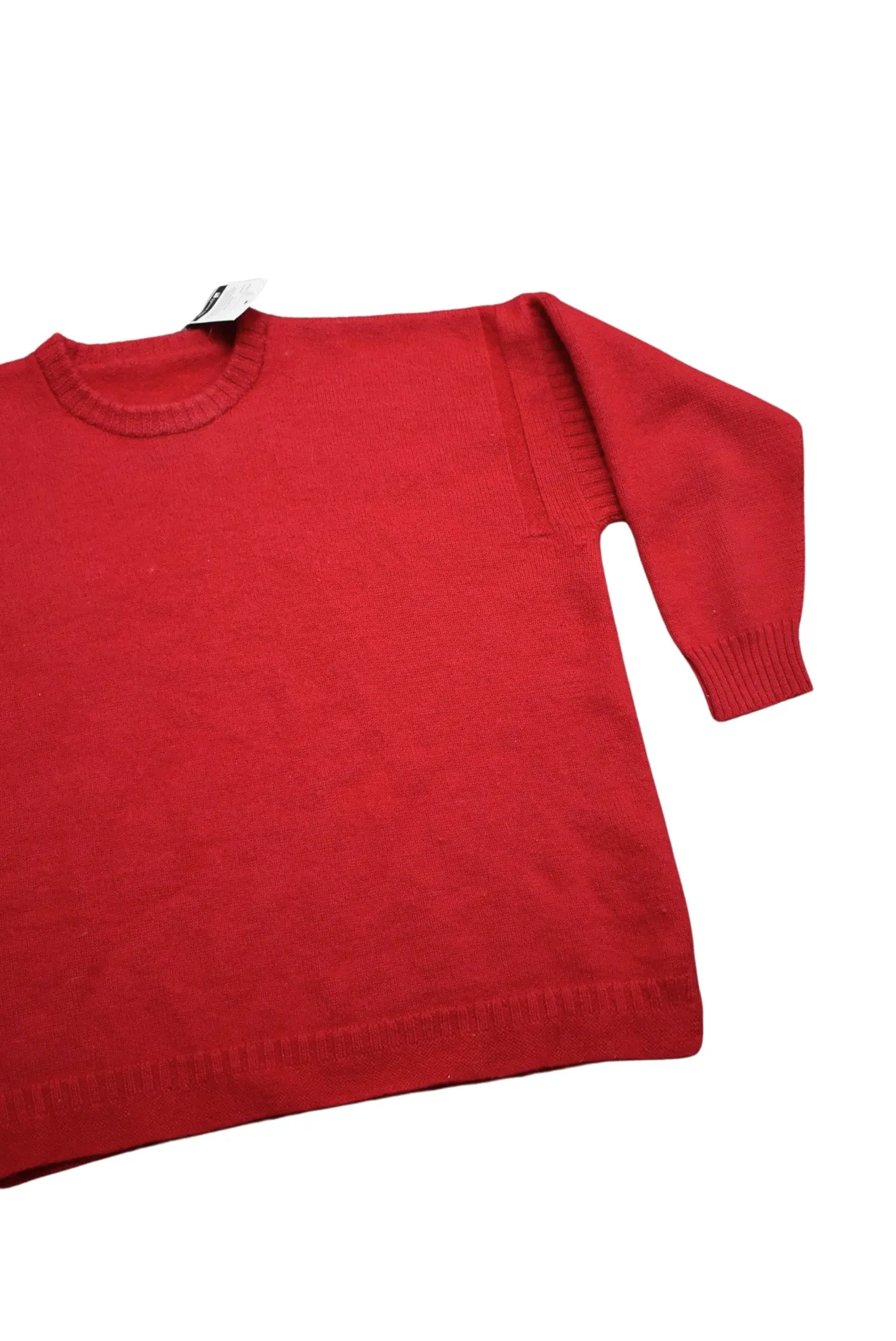 Handmade ruby red knit jumper, L