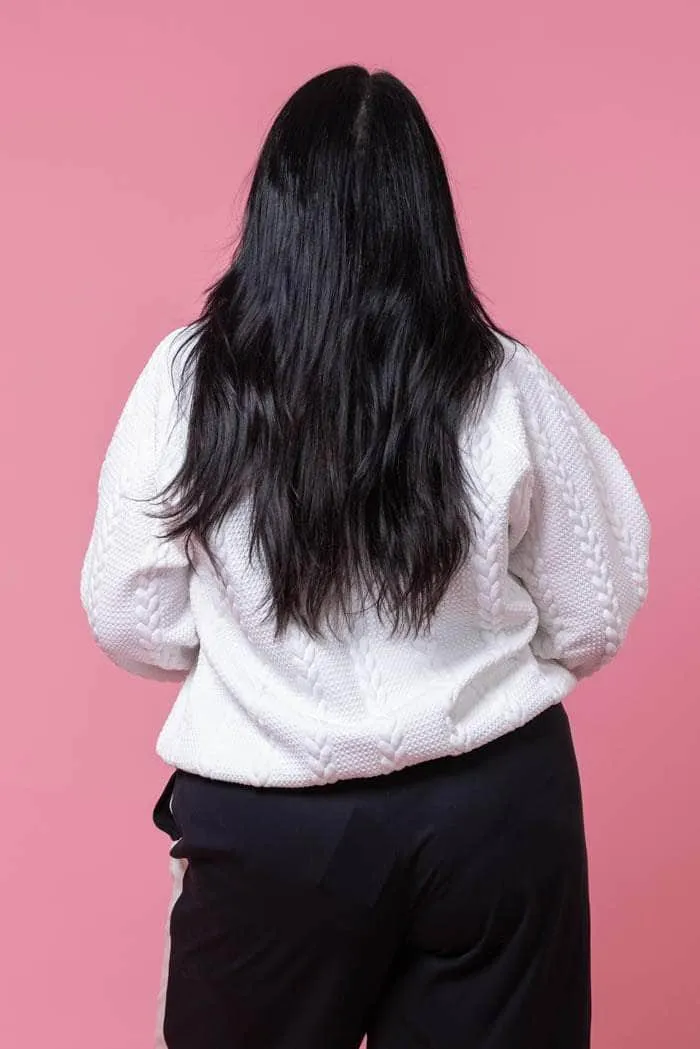 Jacky Zip-Up Sweater White