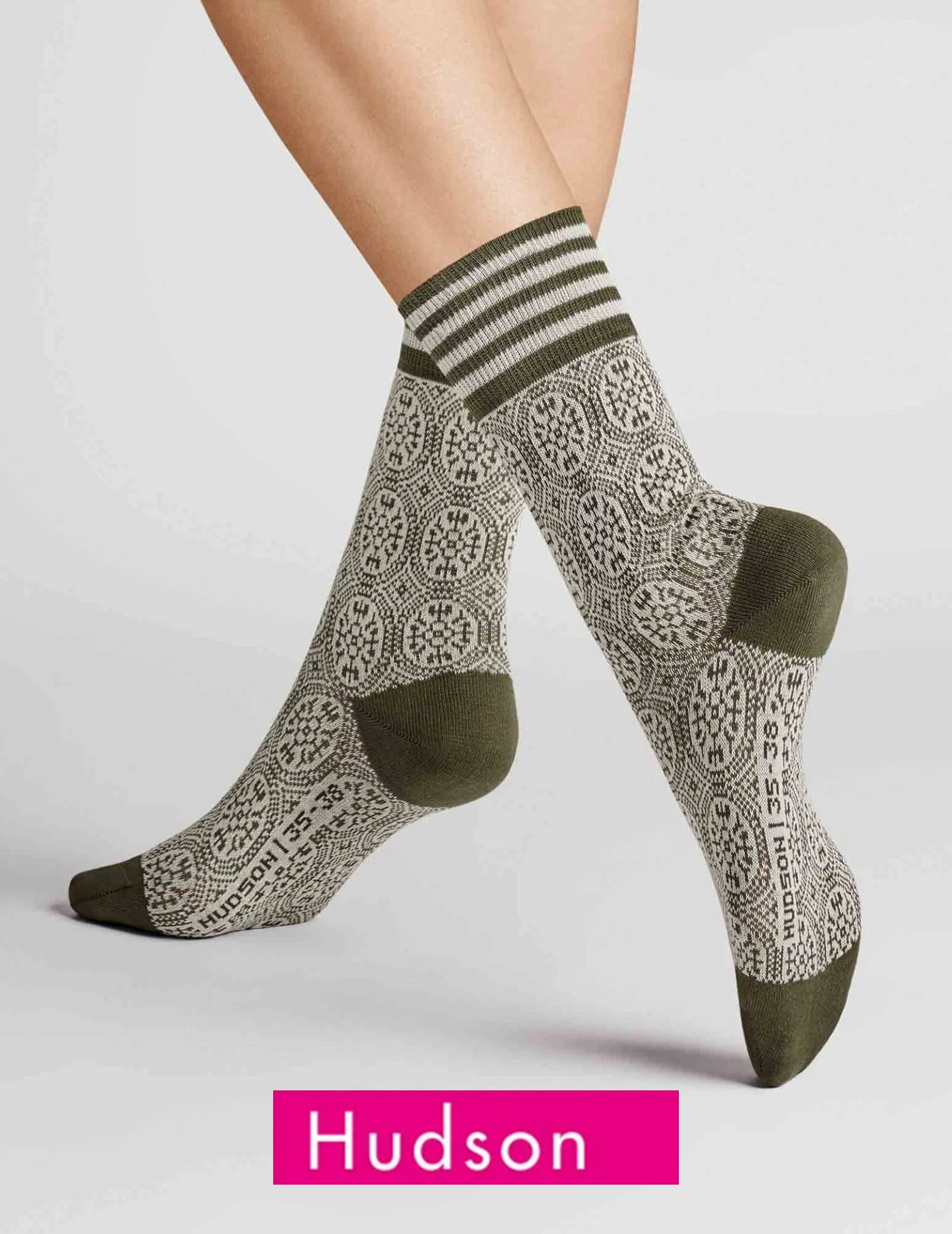 Kunert Hudson Olive Tile Socks 15267