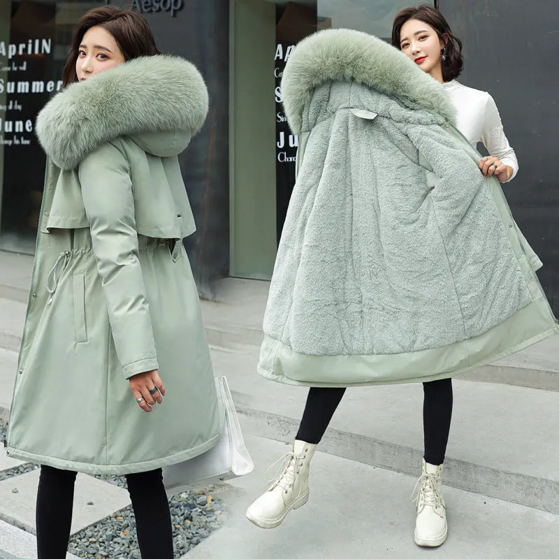 Lamb Wool Inner Village Down Cotton Jacket Women's Quilted Jacket