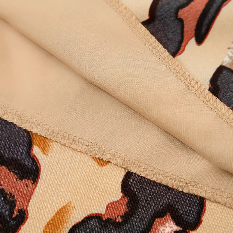 Leopard Print Midi Dresses Sleeveless