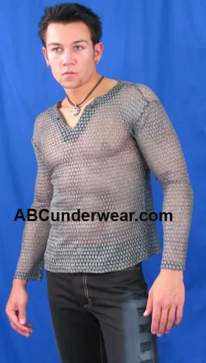 Long Sleeve Metal Mesh Shirt