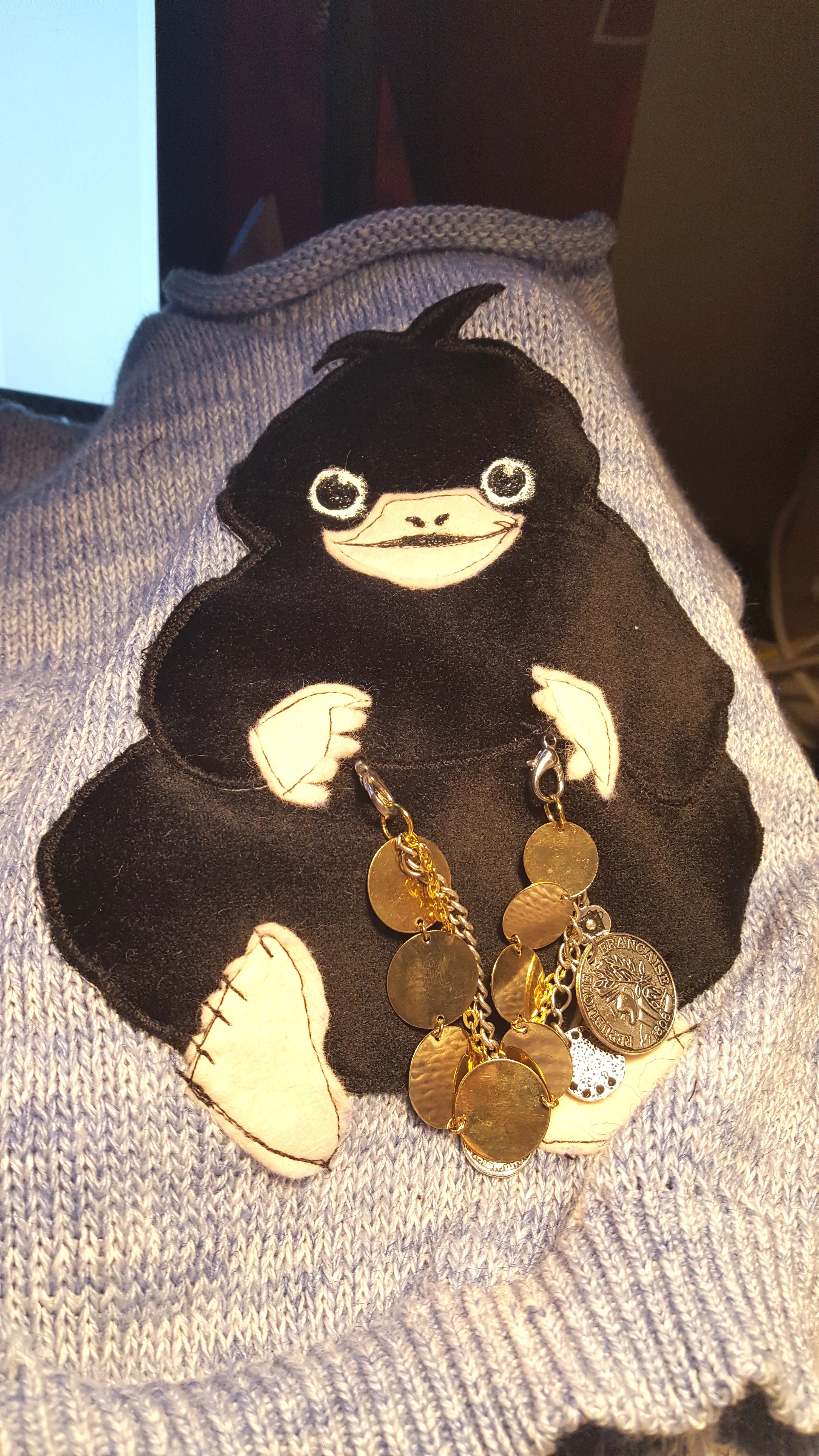 Made to Order, Niffler Jumper, childs sizes, Fantastic Beast and Harry Potter inspired