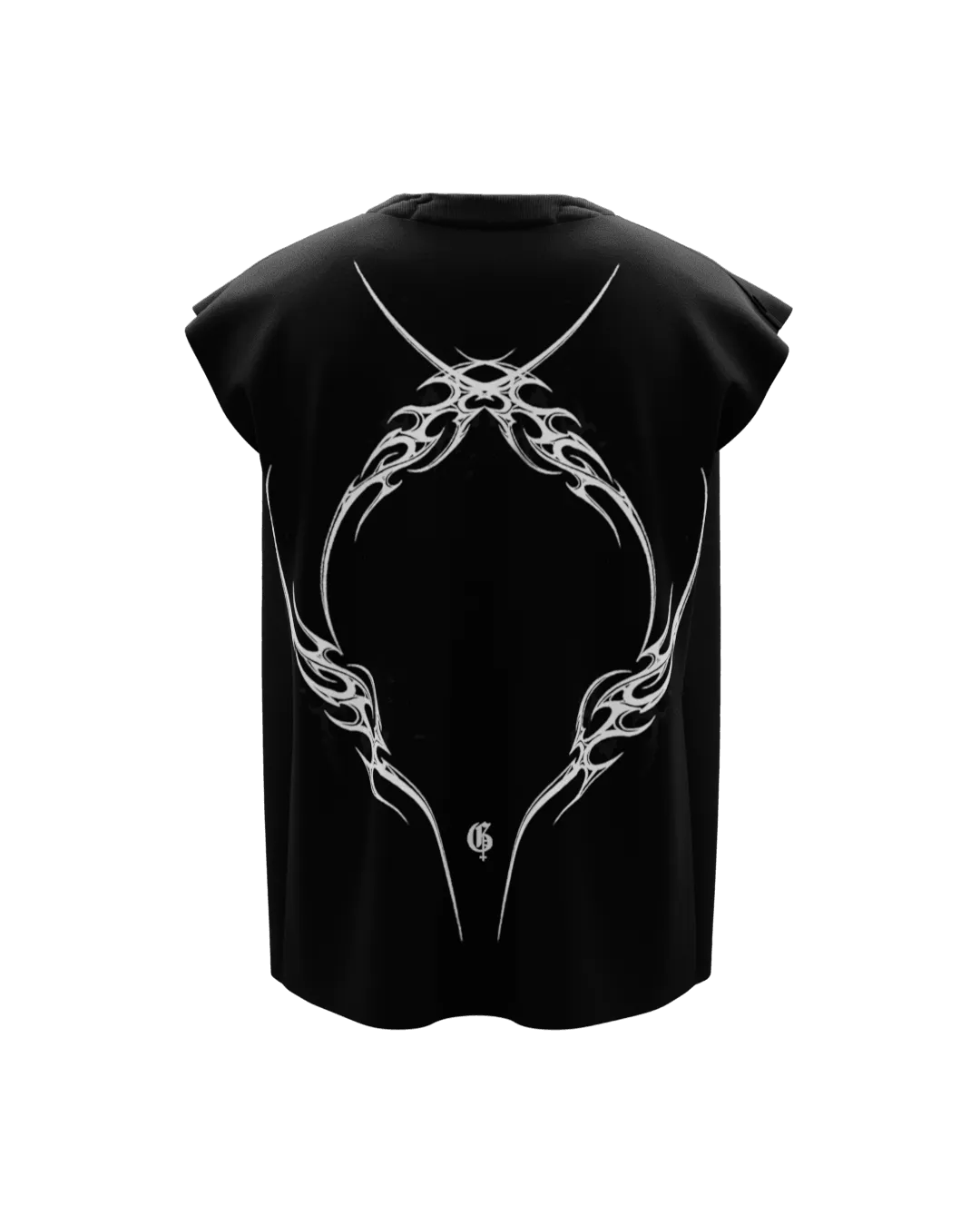 Maria Unisex Black Boxy Vest