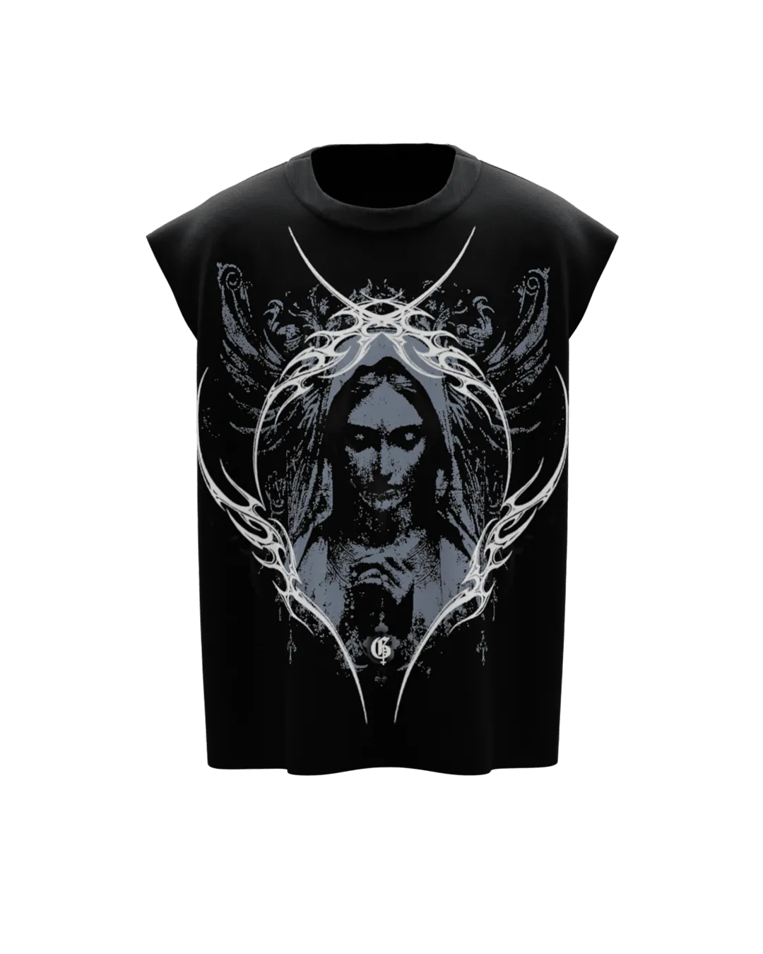Maria Unisex Black Boxy Vest