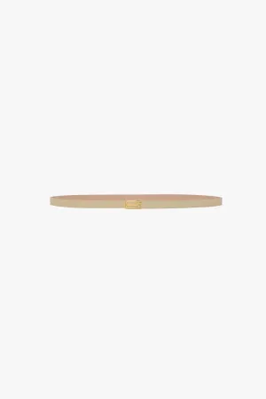 Micro Frame Belt In Ivory Grained Leather