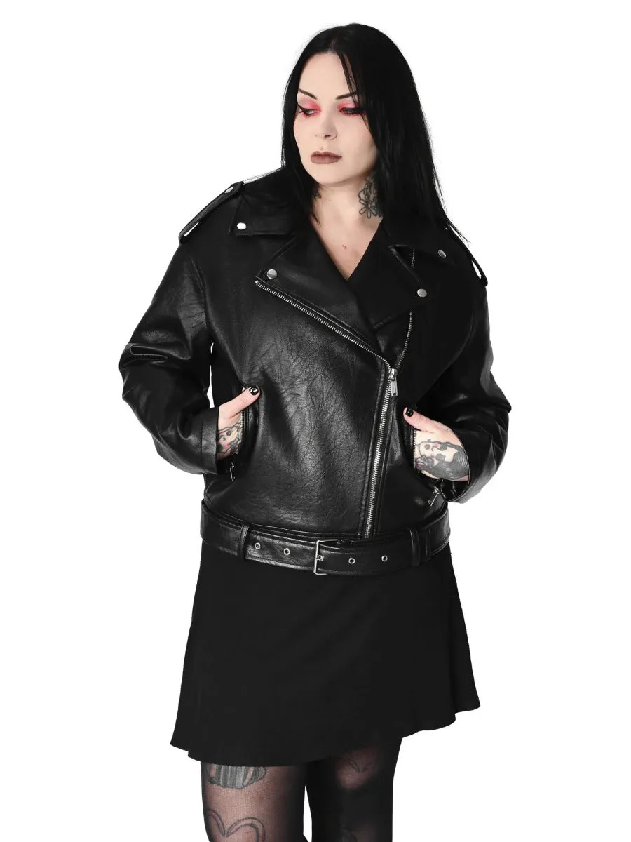 Oversized Unisex Moto Jacket FOXBLOOD