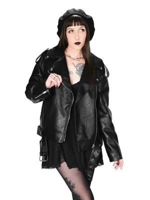 Oversized Unisex Moto Jacket FOXBLOOD