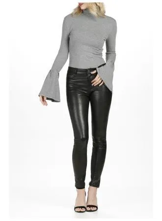 Paige Premium Denim- Kenzie Turtleneck Dark Heather Grey
