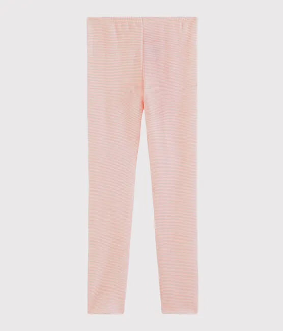 Pinstriped Wool/Cotton Leggings- Pink