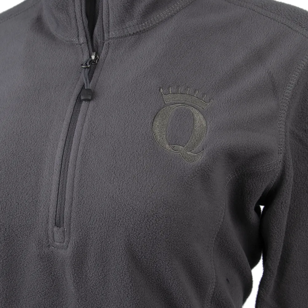 QFC-306 | Women's Eddie Bauer 1/2 zip Microfleece Jakcet- Grey Steel