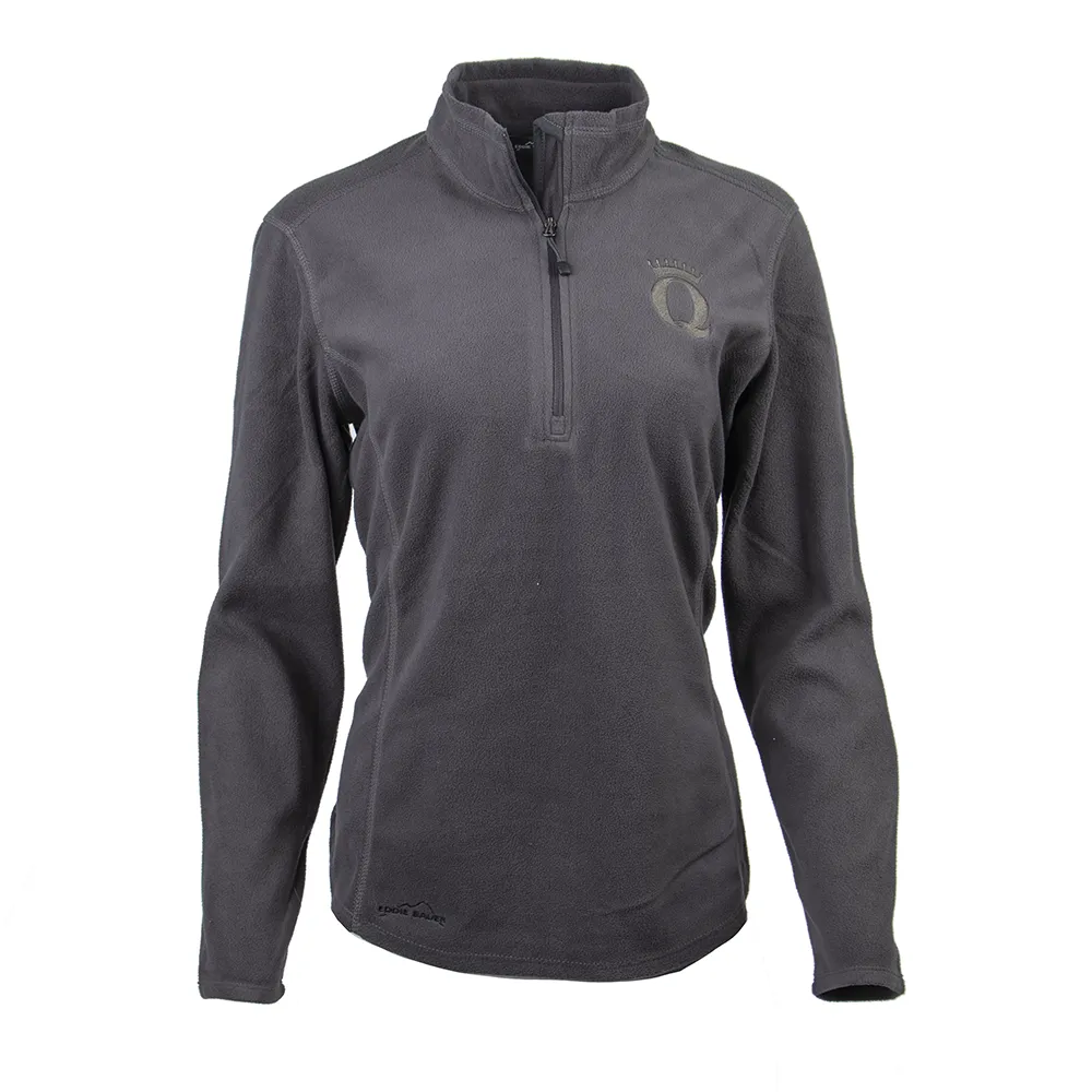 QFC-306 | Women's Eddie Bauer 1/2 zip Microfleece Jakcet- Grey Steel