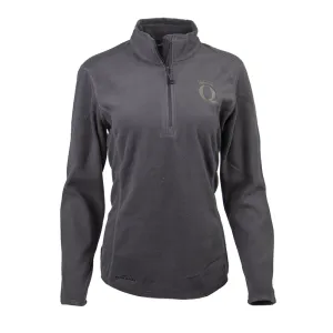 QFC-306 | Women's Eddie Bauer 1/2 zip Microfleece Jakcet- Grey Steel