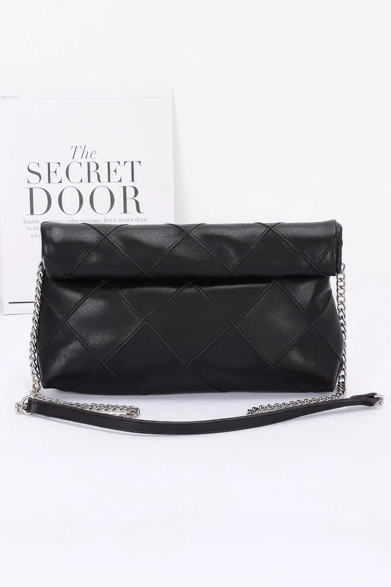 Quilted Faux Leather Pouch