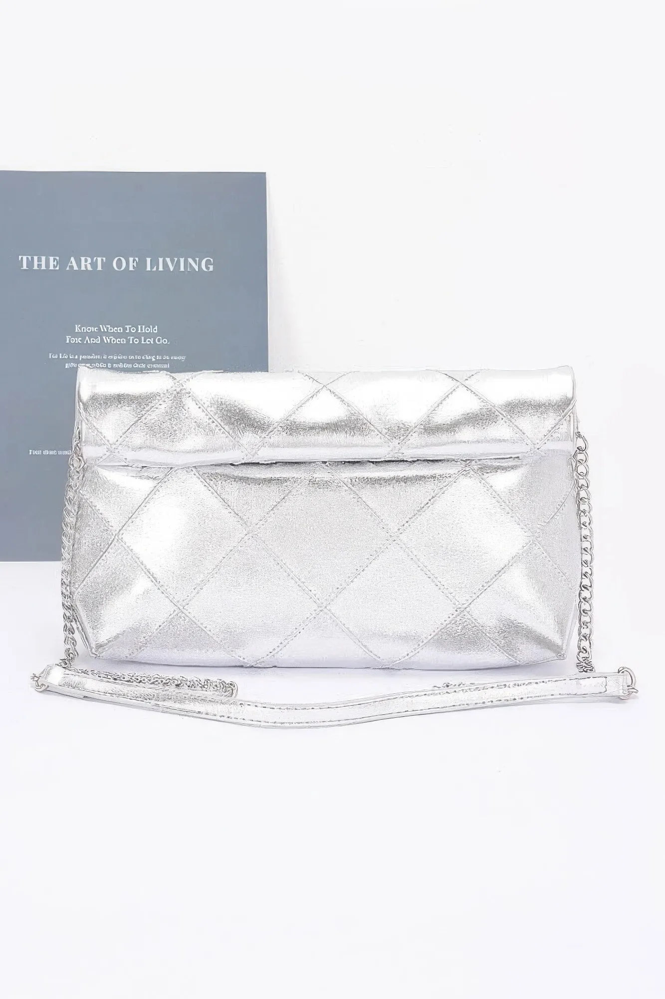 Quilted Faux Leather Pouch