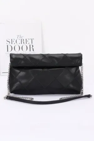 Quilted Faux Leather Pouch