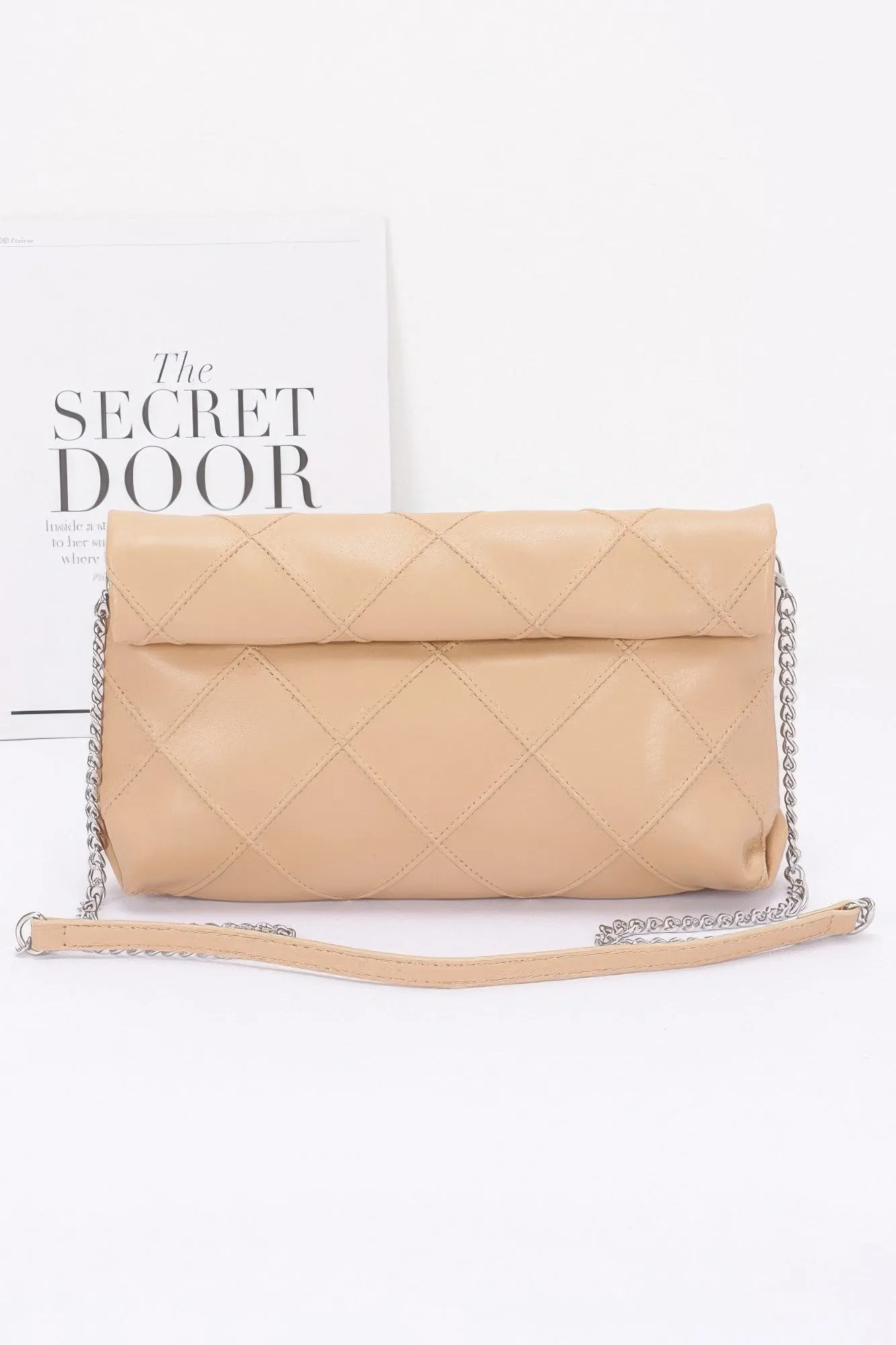 Quilted Faux Leather Pouch