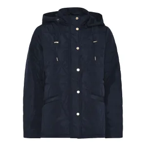Quilted Jacket with Hood - Navy