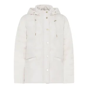 Quilted Jacket with Hood - Off White